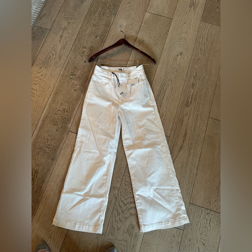 PAIGE Women's White Flare Jeans. Never worn. paid $109.